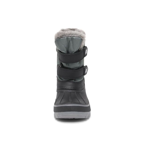 Kids Ankle Waterproof Snow Boots - BLACK GREY - 3